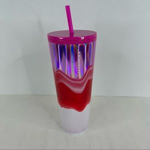 2021 Starbucks Color Wave Red White Pink Iridescent Venti Tumbler